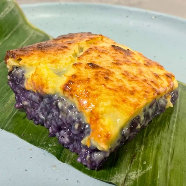 Ube Biko with Yema.