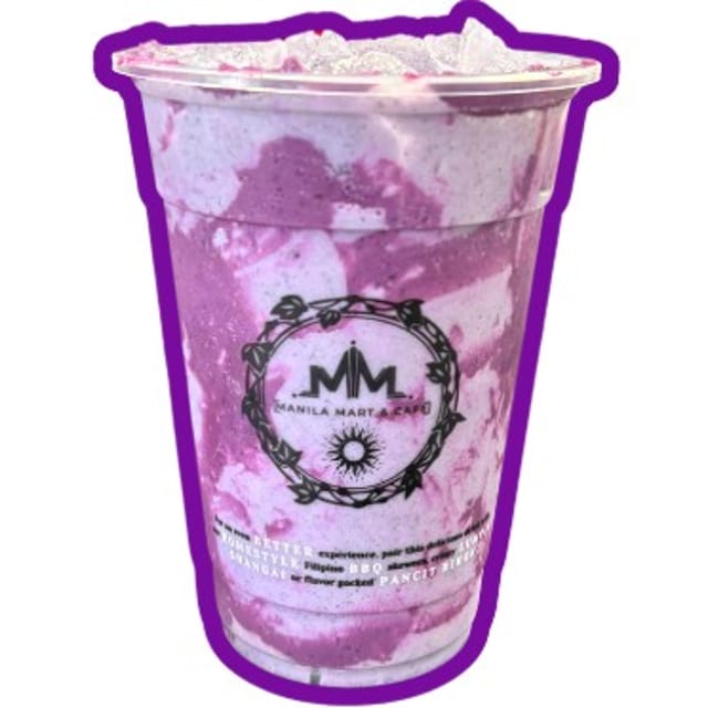 Ube Black Sesame Milk Tea.